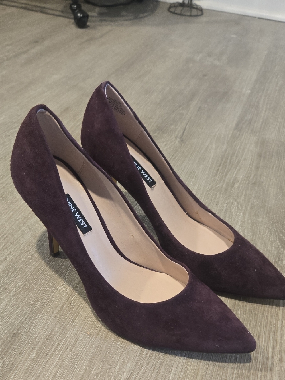 Nine West Dark Plum Suede Pointed Pump